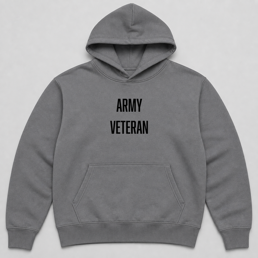 Army Veteran Hoodie in Gray