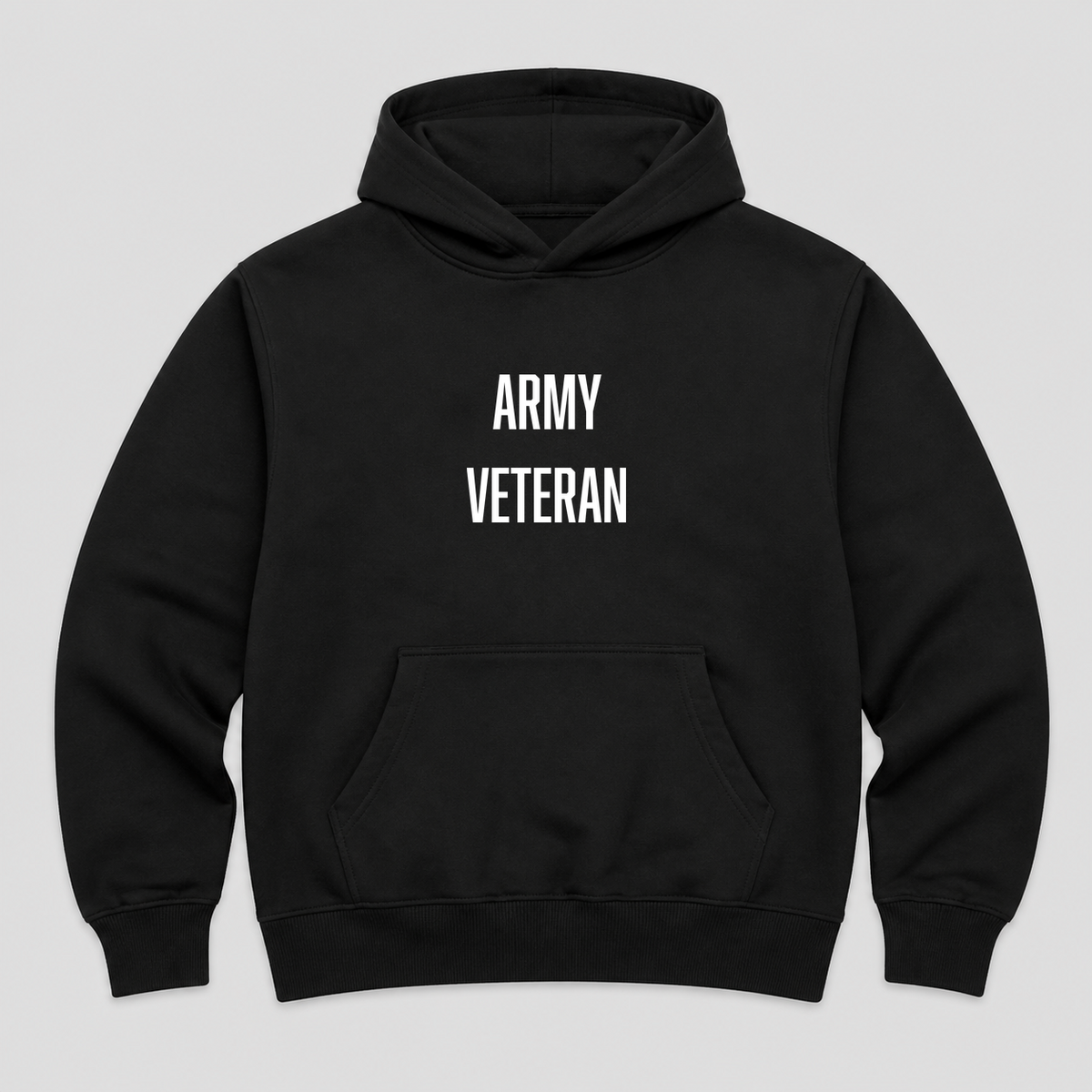 Army Veteran Hoodie in Black