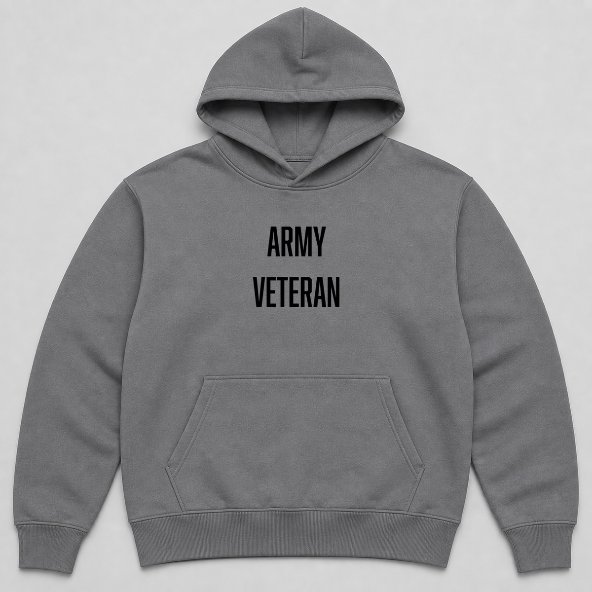 Army Veteran Hoodie in Gray