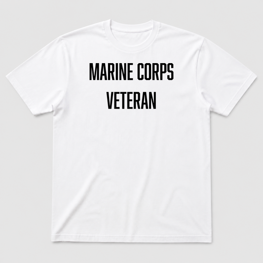 Marine Corps Veteran T-Shirt in White