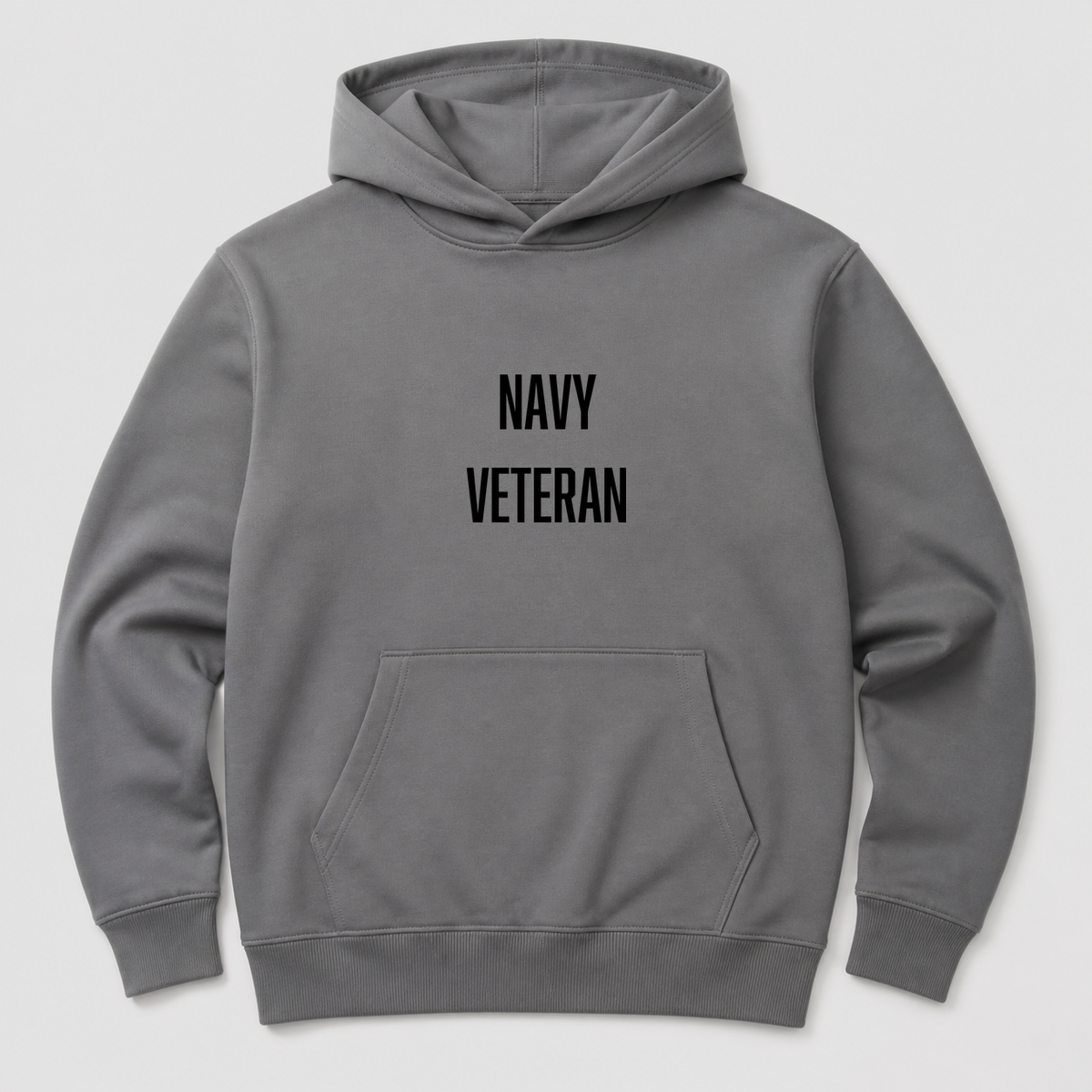Navy Veteran Hoodie in Gray