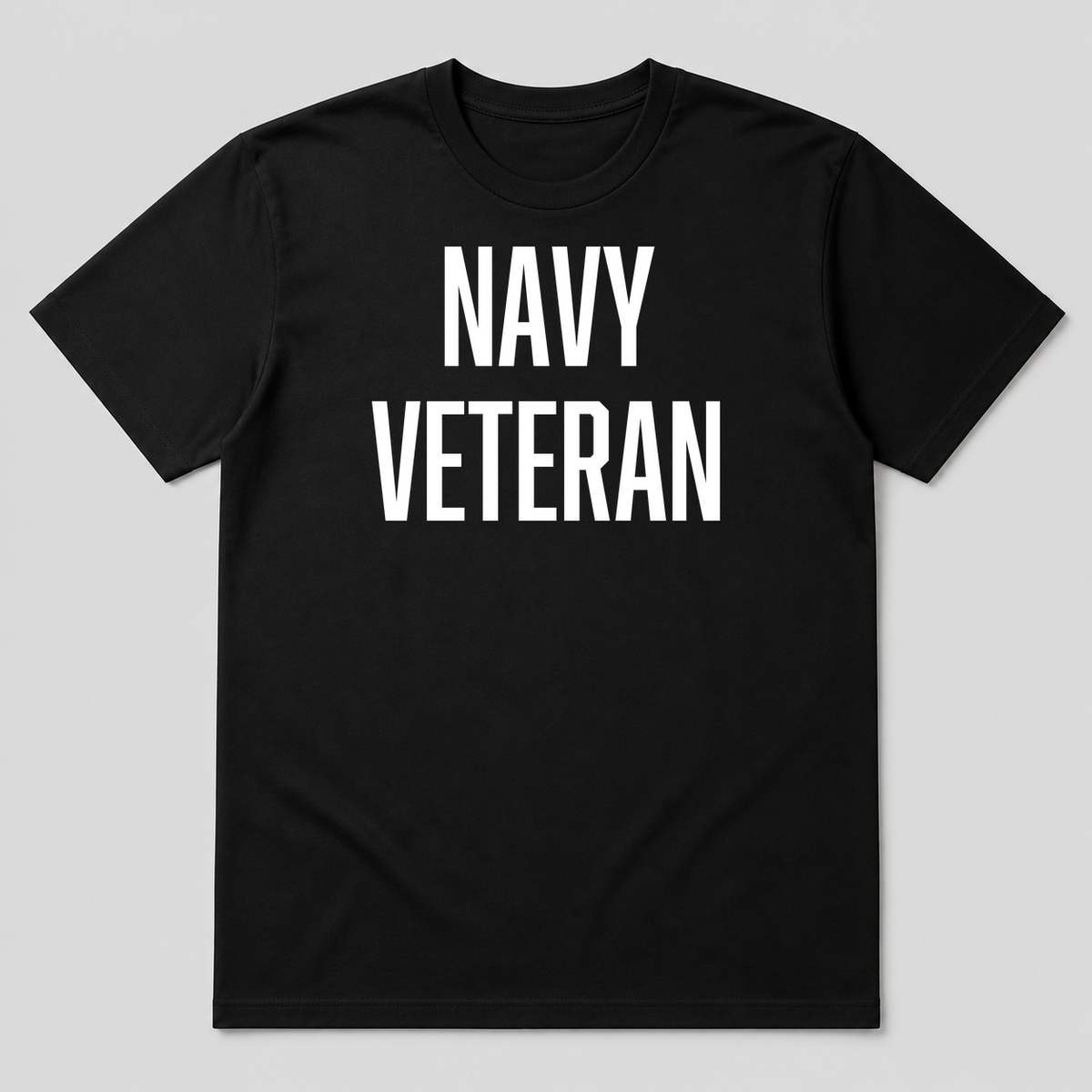 Navy Veteran T-Shirt in Black
