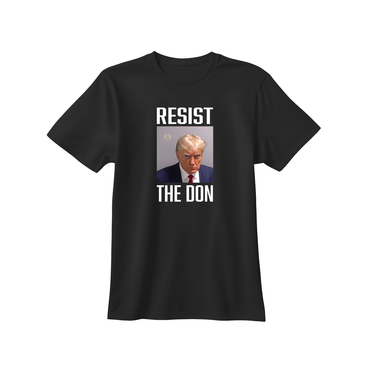 Black Resist the Don T-shirt — front view
